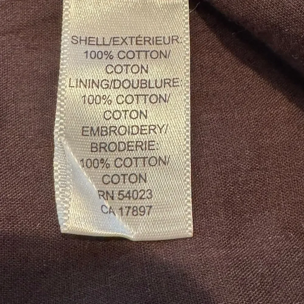 Forth & Towne A Gap Brand 100% Cotton Brown Eyelet Size 16 Skirt